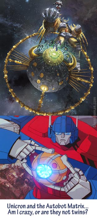 Unicron and the Autobot Matrix. Twins!